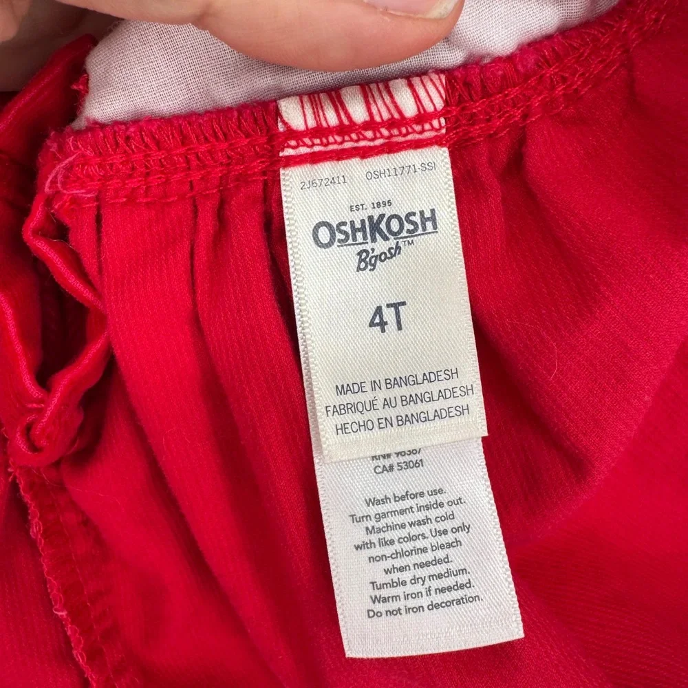 NWT OshKosh B'gosh Baby Soft Corduroy Jumper Dress Red Size 4T Casual‎ Holiday
